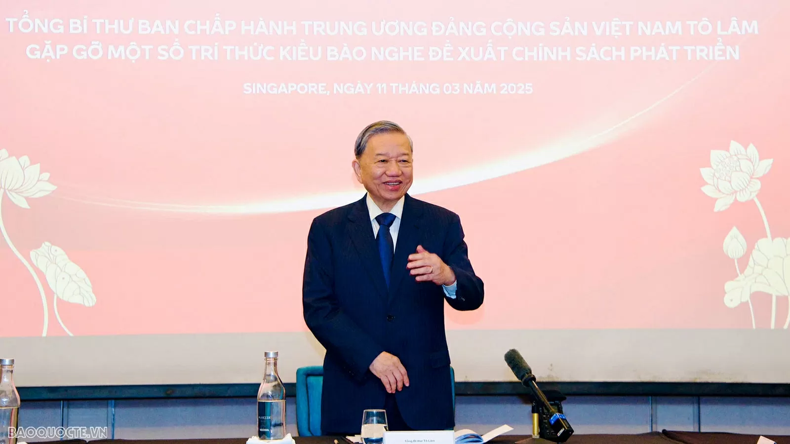 Tổng Bí thư Tô Lâm phát biểu tại buổi gặp mặt. (Ảnh: Văn Hiếu)