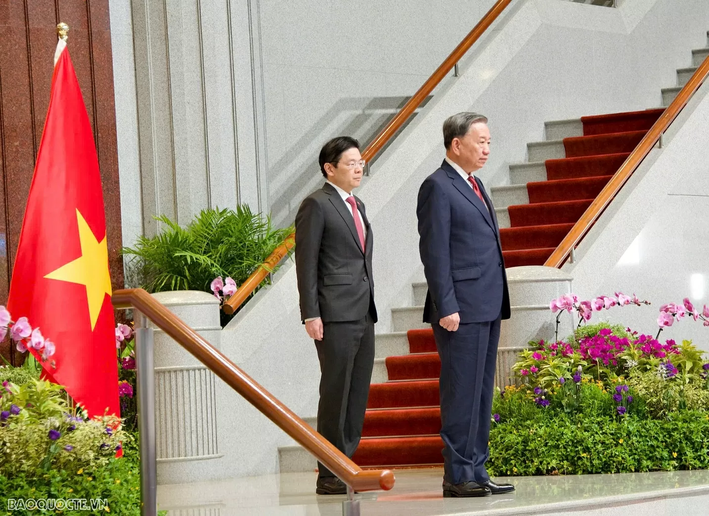 Lễ đón Tổng Bí thư Tô Lâm thăm chính thức Cộng hòa Singapore