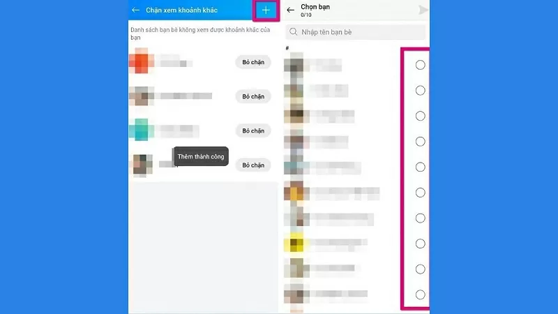 Nhấn vào dấu + ở góc trên phải để mở danh bạ Zalo Nhấn vào dấu + ở góc trên phải để mở danh bạ Zalo