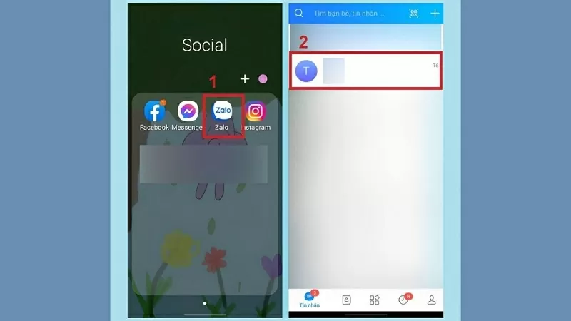 Nhấn và giữ cuộc trò chuyện mà bạn muốn ẩn Nhấn và giữ cuộc trò chuyện mà bạn muốn ẩn
