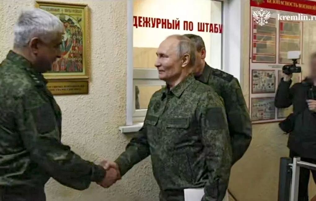 Tổng thống Nga Vladimir Putin thăm tỉnh Kursk lần đầu tiên kể từ khi khu vực này bị phía Nga chiếm giữ, ngày 12/3. 