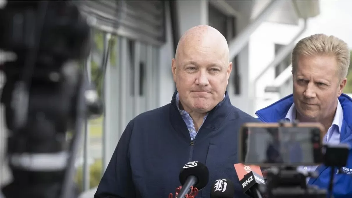 Thủ tướng New Zealand Christopher Luxon và Bộ trưởng Thương mại Todd McClay. (Nguồn: Waikato Times) Thủ tướng New Zealand Christopher Luxon và Bộ trưởng Thương mại Todd McClay. (Nguồn: Waikato Times)