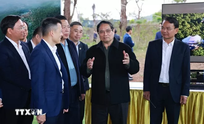 Thủ tướng Phạm Minh Chính thăm, khảo sát các dự án trọng điểm của tỉnh Vĩnh Phúc