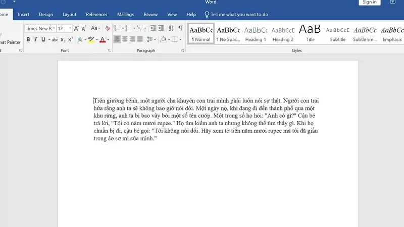 Tiếng Việt hiển thị trên Word Tiếng Việt hiển thị trên Word