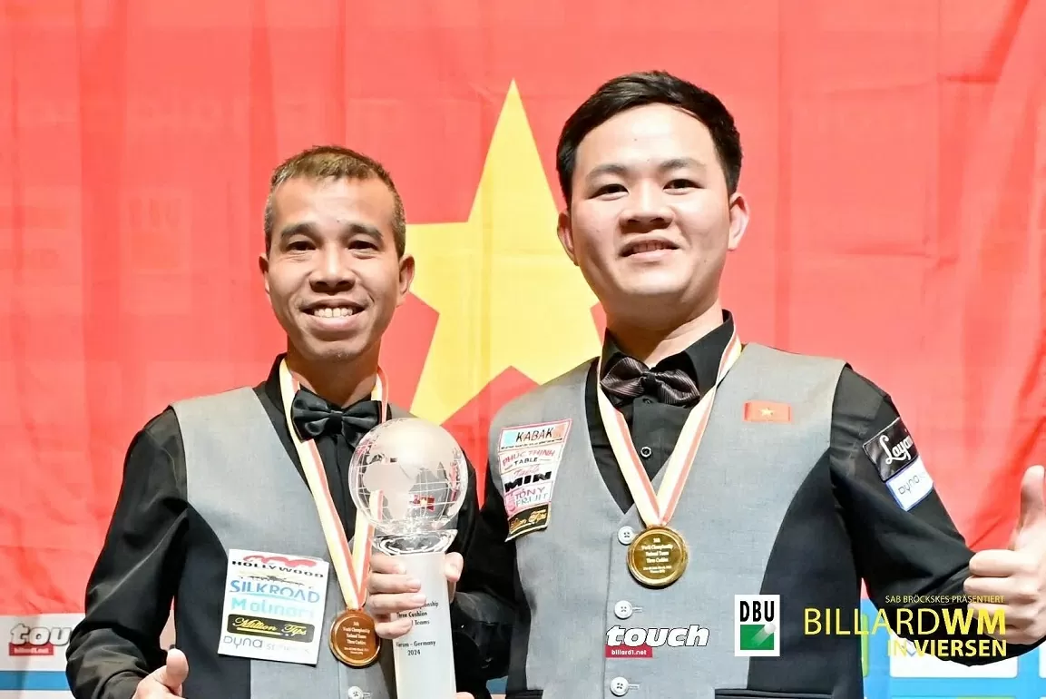 Đội tuyển billiards Việt Nam giành ngôi á quân tại giải đồng đội thế giới