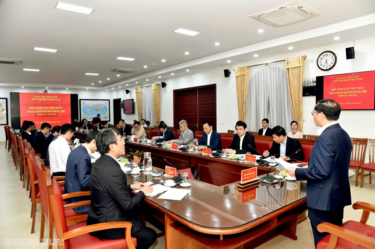 Bộ Ngoại giao tổ chức Hội nghị Ban Chấp hành Đảng bộ nhiệm kỳ 2020-2025 lần thứ Nhất Bộ Ngoại giao tổ chức Hội nghị Ban Chấp hành Đảng bộ nhiệm kỳ 2020-2025 lần thứ nhất