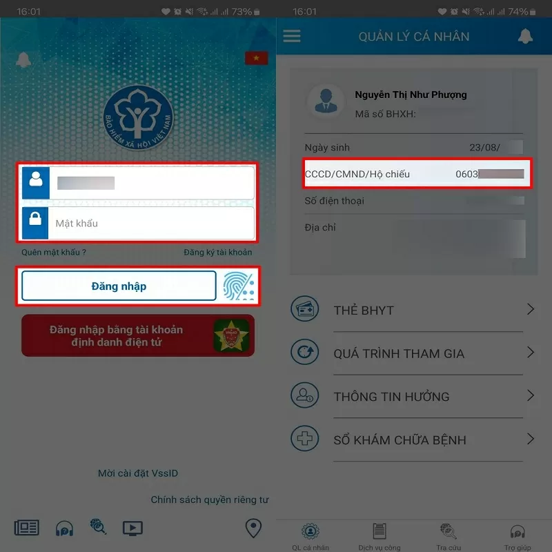 Cách kiểm tra số Căn Cước đã cập nhật trên VssID hay chưa Cách kiểm tra số Căn Cước đã cập nhật trên VssID hay chưa