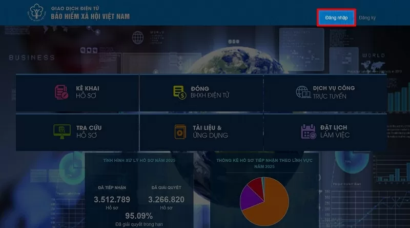 Truy cập Cổng Dịch vụ công BHXH và đăng nhập tài khoản VssID