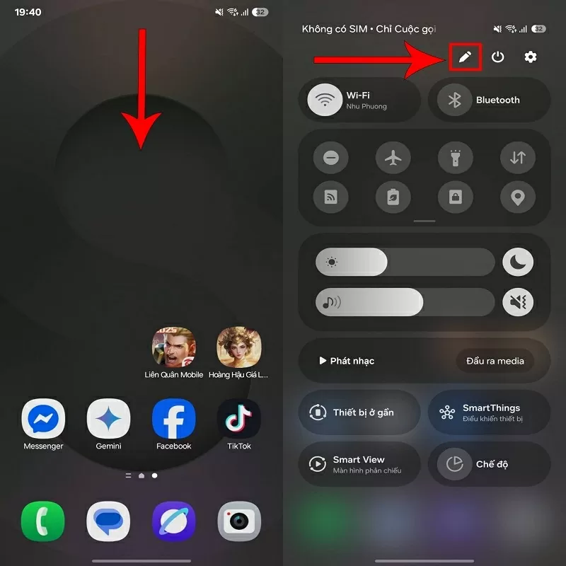 Nhấn vào biểu tượng cây bút để bắt đầu chỉnh sửa