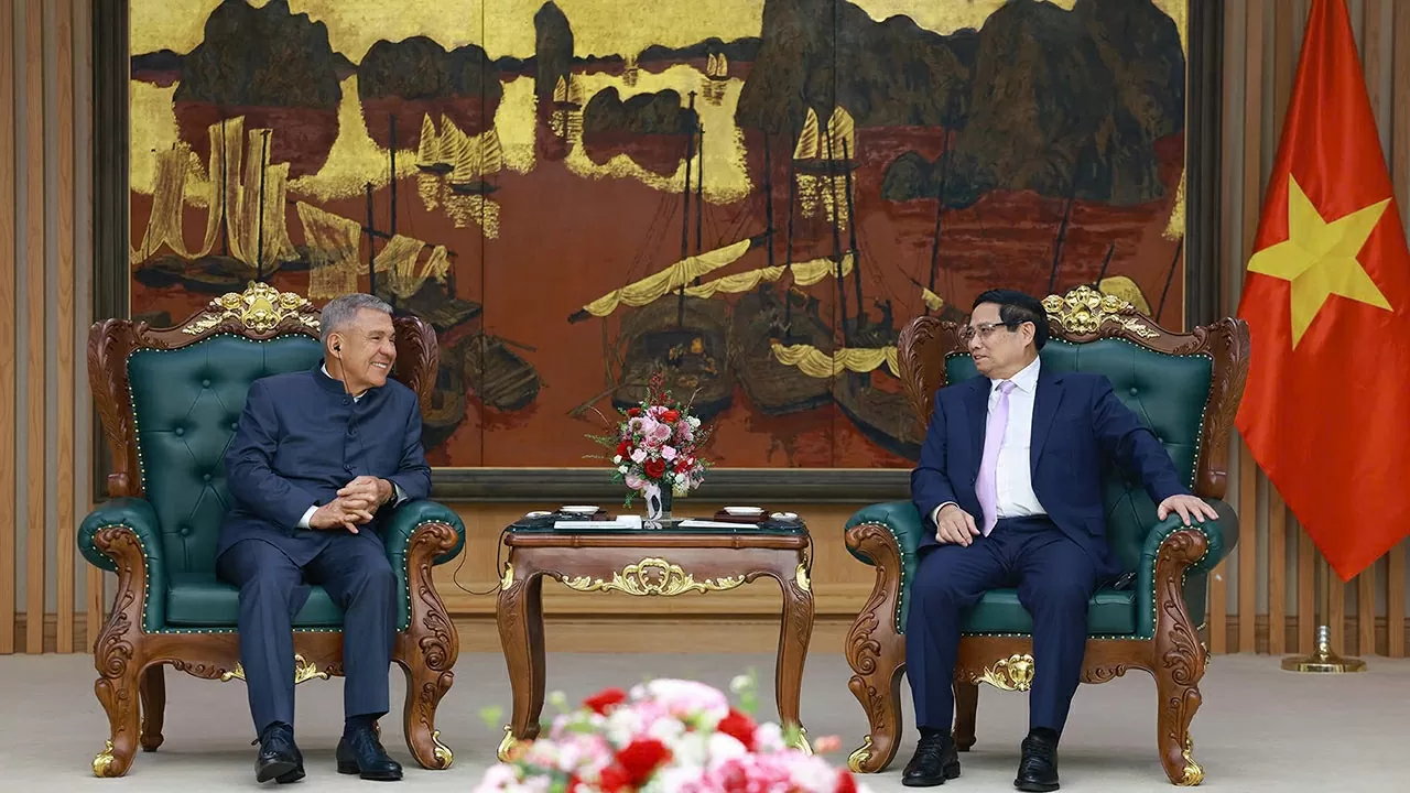 Thủ tướng Chính phủ Phạm Minh Chính khẳng định, Việt Nam coi trọng mối quan hệ truyền thống hữu nghị, Đối tác chiến lược toàn diện Việt Nam – Liên bang Nga - Ảnh VGP/Nhật Bắc Thủ tướng Chính phủ Phạm Minh Chính khẳng định, Việt Nam coi trọng mối quan hệ truyền thống hữu nghị, Đối tác chiến lược toàn diện Việt Nam – Liên bang Nga - Ảnh VGP/Nhật Bắc