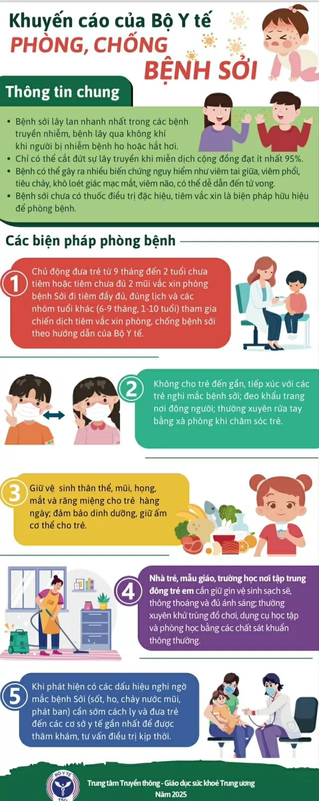 Bộ Y tế khuyến cáo về phòng, chống bệnh sởi