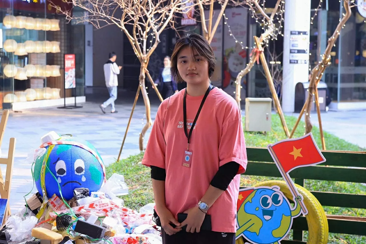 Chị Nguyễn Ngọc Anh, đại diện BTC sự kiện “Lễ hội tắt đèn bật ý tưởng 2025”. 