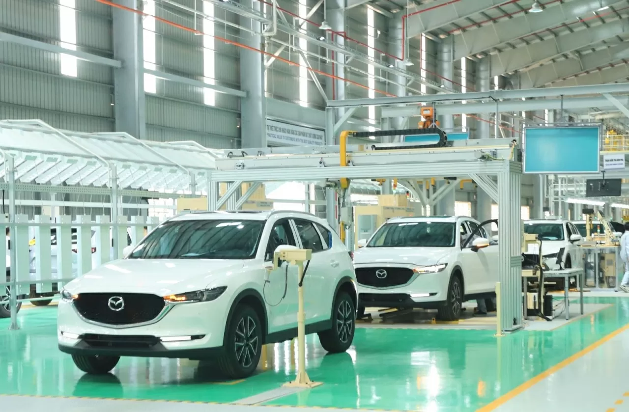 Nhà máy Thaco Mazda của Công ty Cổ phần ô tô Trường Hải. Ảnh: Thống Nhất/TTXVN Nhà máy Thaco Mazda của Công ty Cổ phần ô tô Trường Hải. Ảnh: Thống Nhất/TTXVN