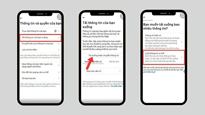 Chọn Loại thông tin cụ thể