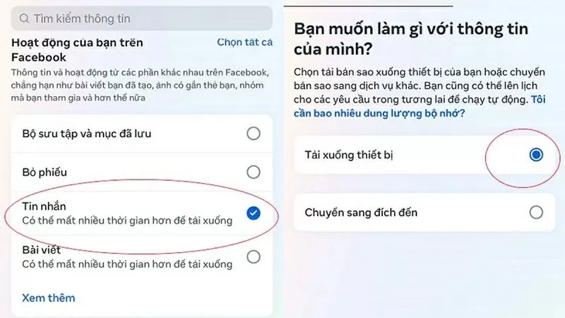 Nhấn chọn Tải xuống thiết bị Nhấn chọn Tải xuống thiết bị