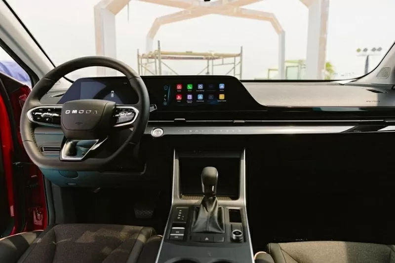 Omoda C5 Luxury sở hữu không gian nội thất kết hợp giữa chất liệu da và nhựa mềm