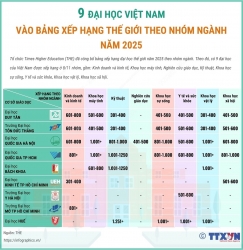 Điểm danh 9 trường đại học Việt Nam được xếp hạng thế giới theo nhóm ngành năm 2025