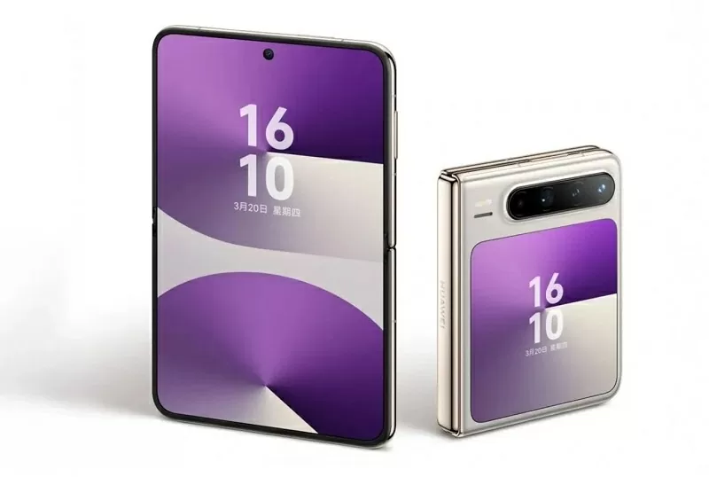 Huawei Pura X có kiểu dáng gập vỏ sò Huawei Pura X có kiểu dáng gập vỏ sò