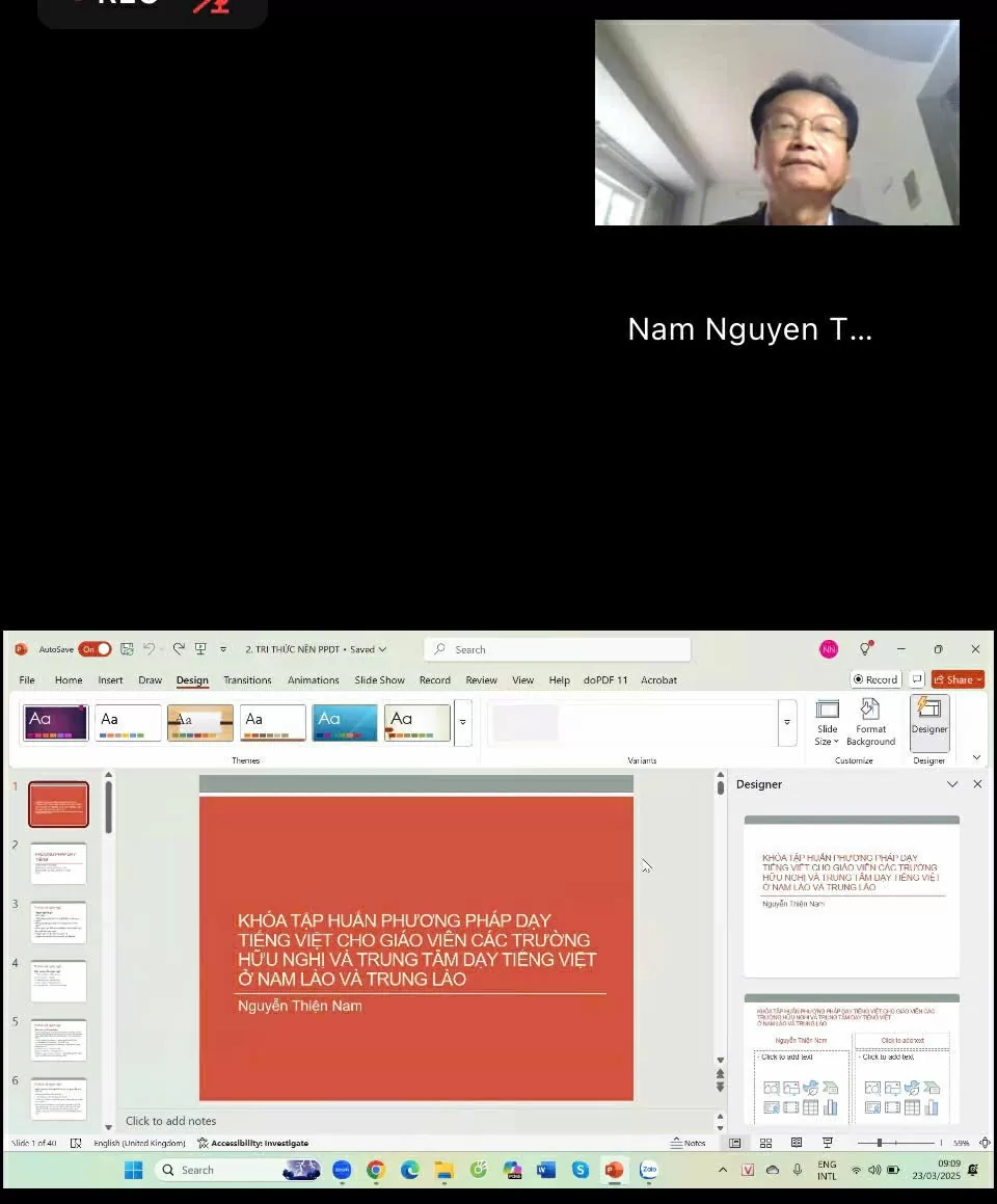 Khai giảng khóa tập huấn phương pháp dạy tiếng Việt cho giáo viên tại các tỉnh Nam và Trung Lào