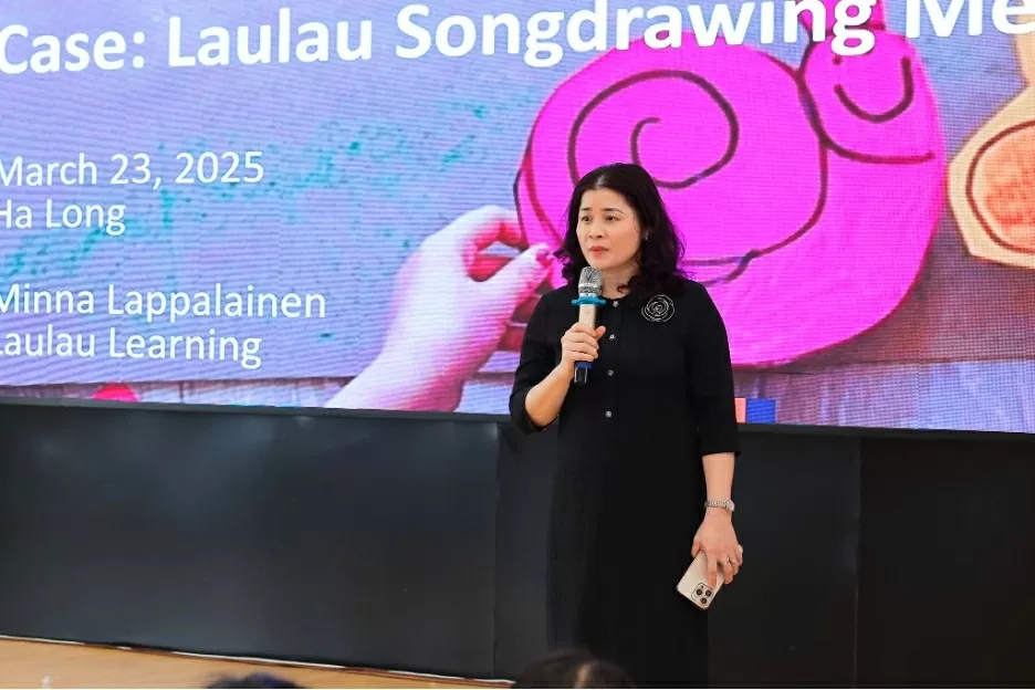 Hạ Long: Nâng cao chất lượng giáo dục mầm non, tiếp cận các phương pháp quốc tế tiên tiến. Nguyễn Thị Thu Hà Trưởng Phòng Giáo dục nghề nghiệp, thường xuyên và mầm non - đại diện Sở giáo dục và đào tạo tỉnh Quảng Ninh phát biểu tại sự kiện. Hạ Long: Nâng cao chất lượng giáo dục mầm non, tiếp cận các phương pháp quốc tế tiên tiến. Nguyễn Thị Thu Hà Trưởng Phòng Giáo dục nghề nghiệp, thường xuyên và mầm non - đại diện Sở giáo dục và đào tạo tỉnh Quảng Ninh phát biểu tại sự kiện.