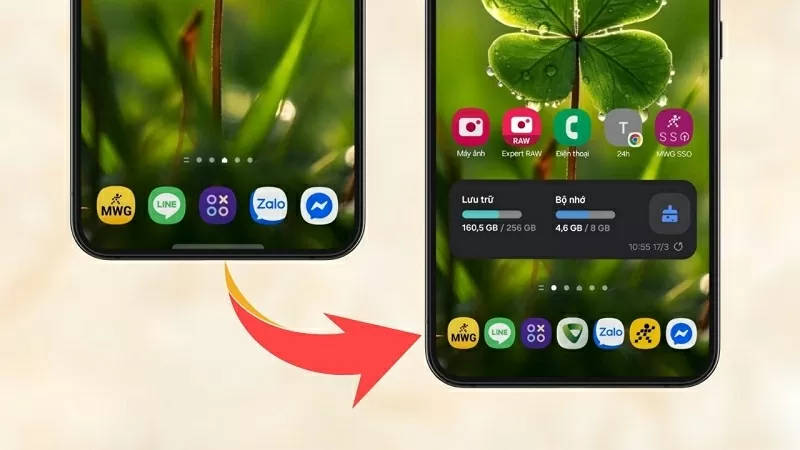 Cách thêm ứng dụng vào thanh yêu thích trên Samsung