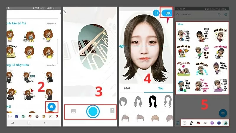 Hệ thống sẽ tạo một bộ sticker với khuôn mặt của bạn