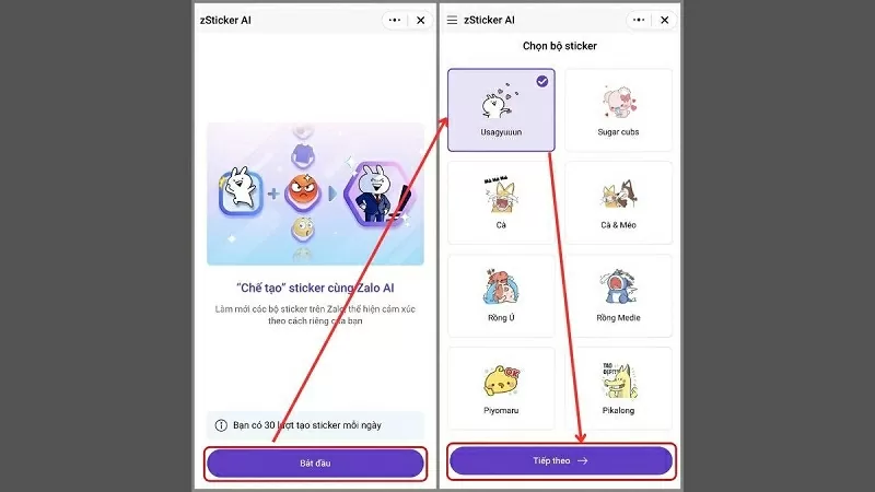 Nhấn vào nút Tiếp theo