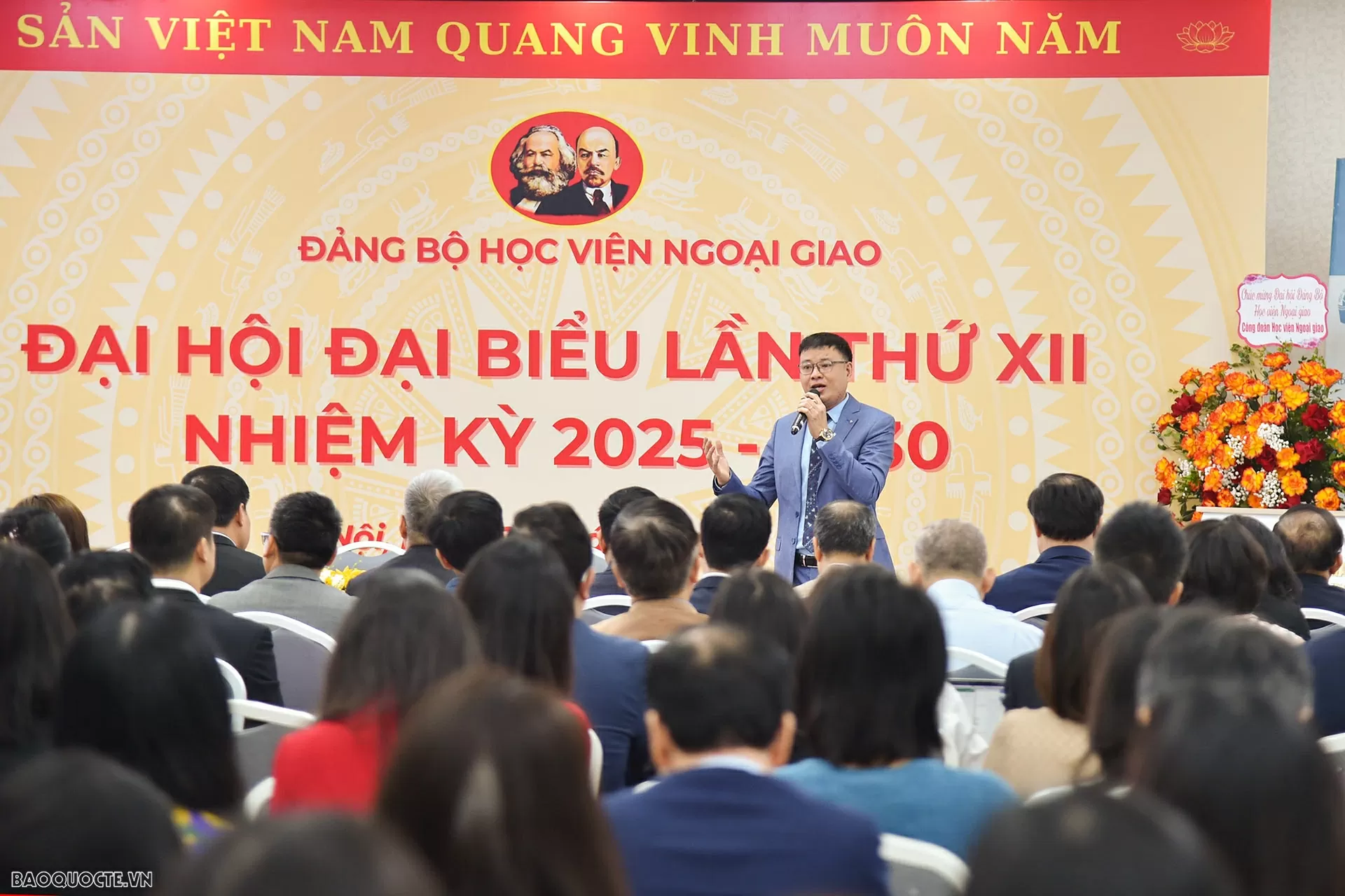 Ngày 24/3, tại Hà Nội, Đảng bộ Học viện Ngoại giao đã tổ chức thành công Đại hội nhiệm kỳ 2025-2030. (Ảnh: Anh Sơn) Ngày 24/3, tại Hà Nội, Đảng bộ Học viện Ngoại giao đã tổ chức thành công Đại hội nhiệm kỳ 2025-2030. (Ảnh: Anh Sơn)