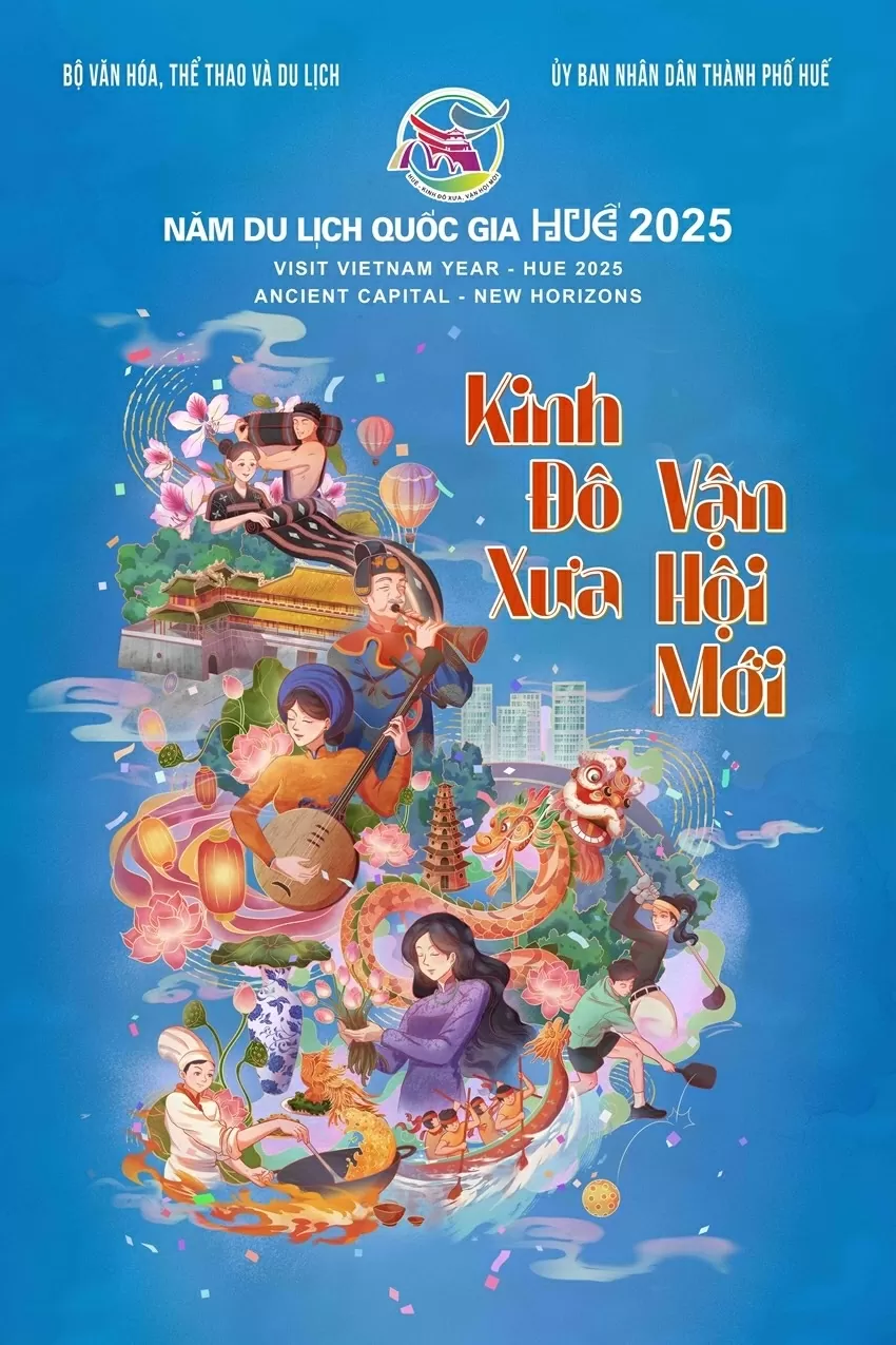 Công bố poster chính thức của Năm Du lịch quốc gia - Huế 2025 Công bố poster chính thức của Năm Du lịch quốc gia - Huế 2025