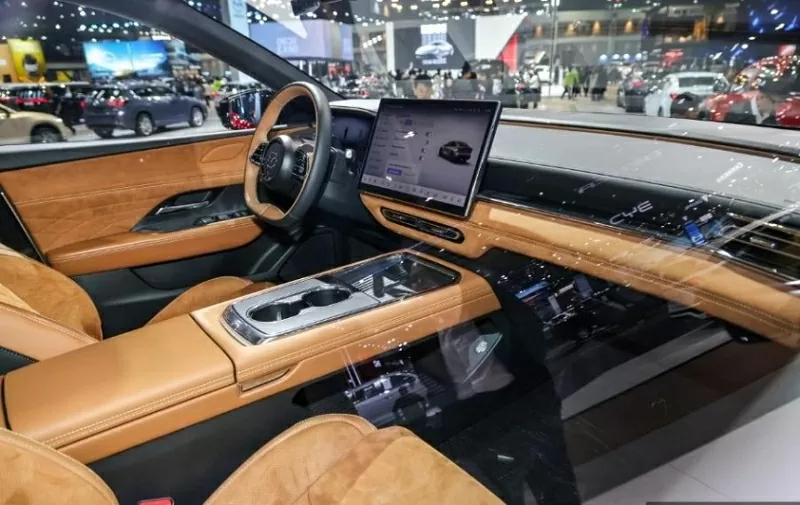 Khoang nội thất của Mazda 6e được thiết kế sang trọng với ghế ngồi bọc da lộn