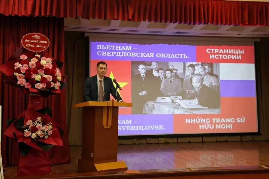 Thứ trưởng Bộ Quan hệ kinh tế và đối ngoại Alexander Sergeevich Alexandrovich tỉnh Sverdlovsk hy vọng rằng sự hợp tác giữa Việt Nam và Liên Bang Nga sẽ ngày càng mạnh mẽ hơn theo thời gian. (Ảnh: Thanh Bình) 