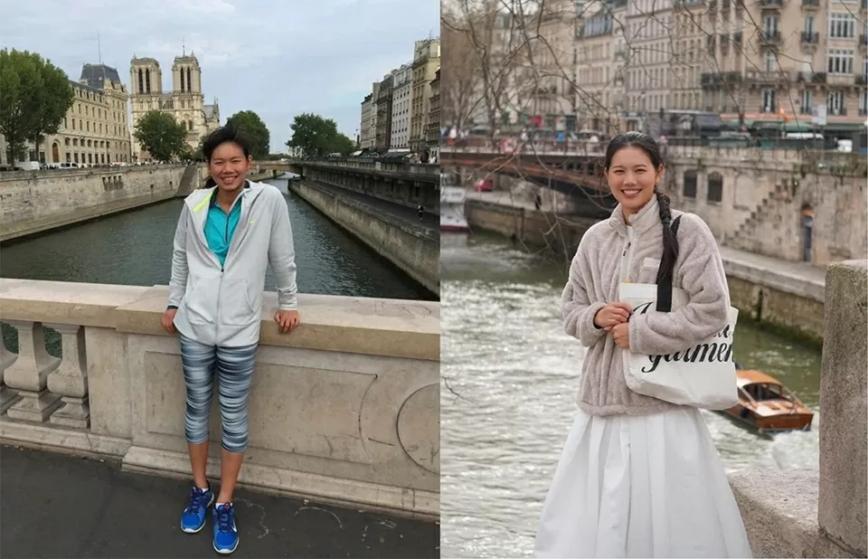 Ngày 25/3, Ánh Viên đăng tải loạt ảnh ngày ấy-bây giờ. Trong cùng bối cảnh tại sông Seine, Ánh Viên hiện là một cô gái xinh xắn đầy nữ tính, còn trước đây cô mặc đồ thể thao, dáng người cao gầy, nước da đen. Ngày 25/3, Ánh Viên đăng tải loạt ảnh ngày ấy-bây giờ. Trong cùng bối cảnh tại sông Seine, Ánh Viên hiện là một cô gái xinh xắn đầy nữ tính, còn trước đây cô mặc đồ thể thao, dáng người cao gầy, nước da đen.