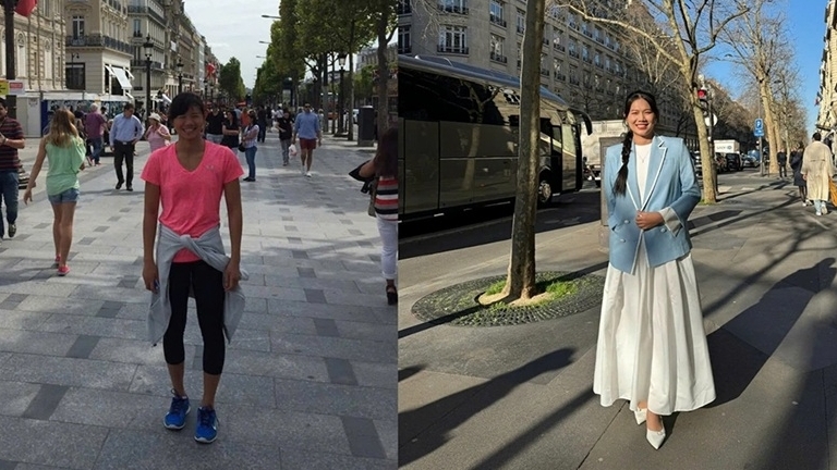 Kình Ngư Ánh Viên đăng ảnh so sánh bây giờ và 10 năm trước du lịch Pháp