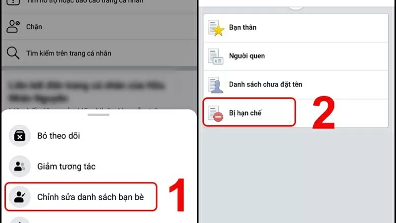 Bấm vào Bị hạn chế Bấm vào Bị hạn chế