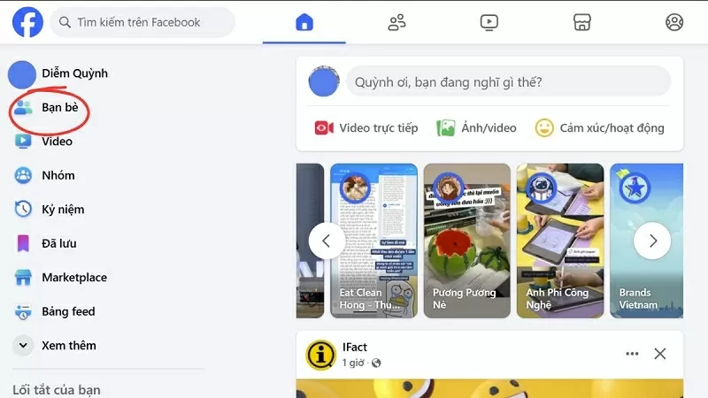 Nhấn vào mục Bị hạn chế Nhấn vào mục Bị hạn chế