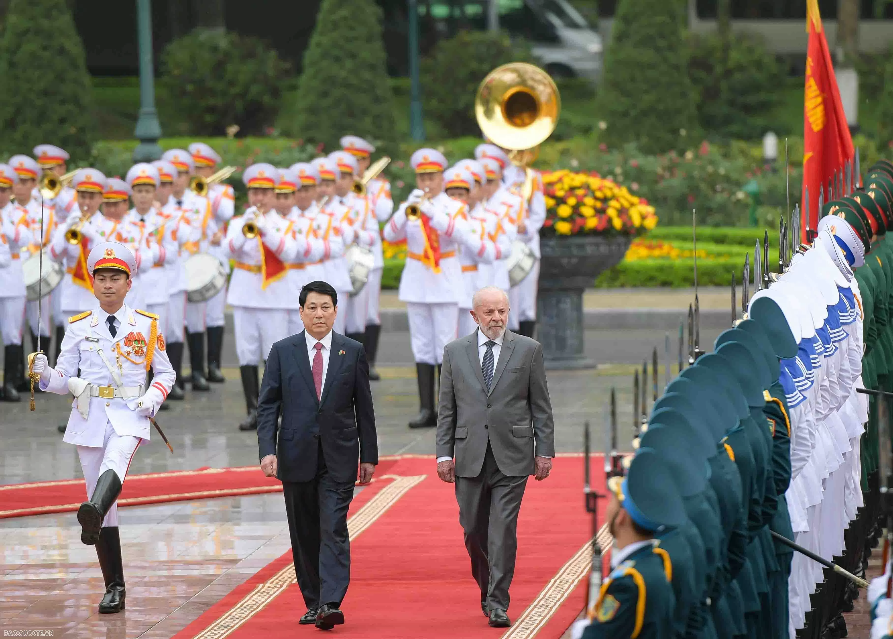 Chủ tịch nước Lương Cường và Tổng thống Brazil hội đàm, ngày 28/3/205. (Ảnh: Nguyễn Hồng)