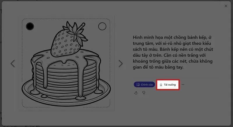 Chọn bức tranh ưng ý và nhấn nút Tải xuống