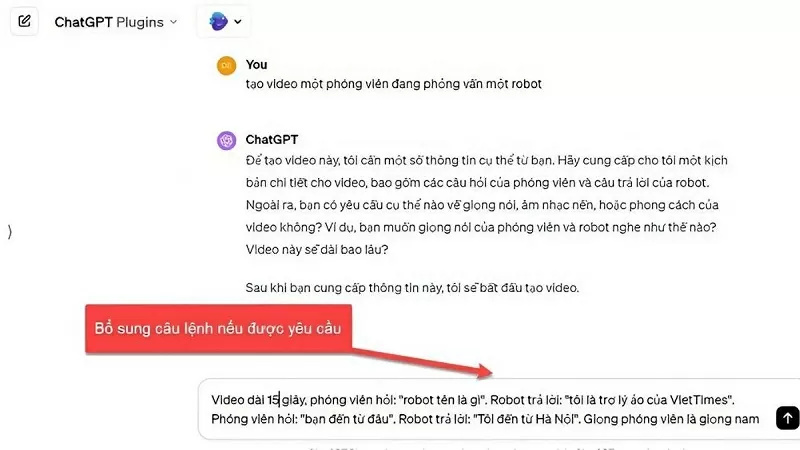 Bổ sung yêu cầu chi tiết