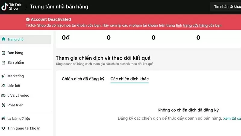 Truy cập vào TikTok Shop