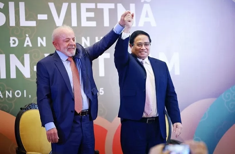 hủ tướng Phạm Minh Chính và Tổng thống Brazil Luiz Inácio Lula da Silva tham dự Diễn đàn kinh tế Việt Nam-Brazil. (Ảnh: Dương Giang/TTXVN) hủ tướng Phạm Minh Chính và Tổng thống Brazil Luiz Inácio Lula da Silva tham dự Diễn đàn kinh tế Việt Nam-Brazil. (Ảnh: Dương Giang/TTXVN)