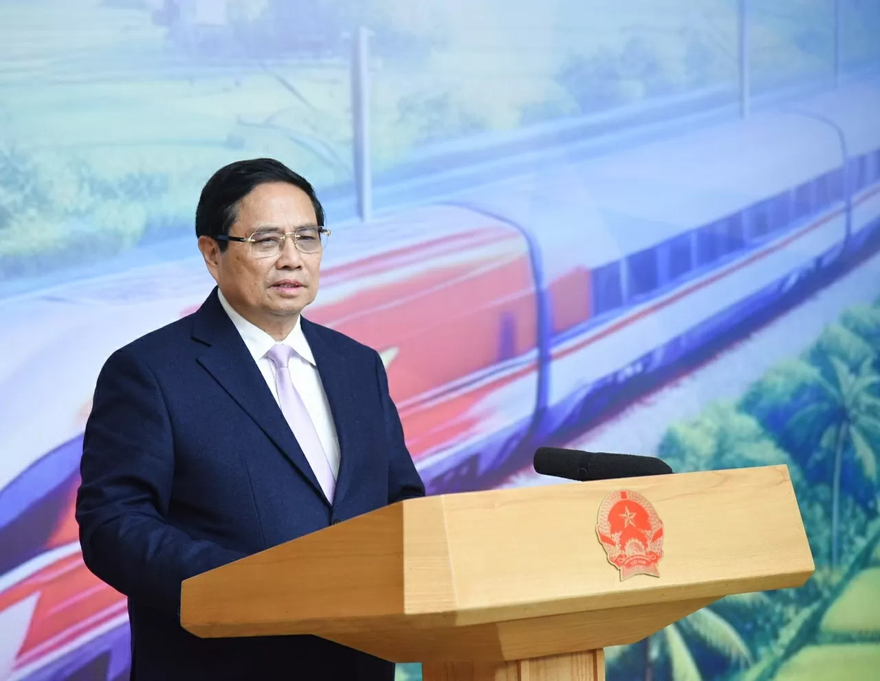 Thủ tướng Phạm Minh Chính: Quyết tâm xây dựng bằng được ngành công nghiệp đường sắt. (Nguồn: VGP)