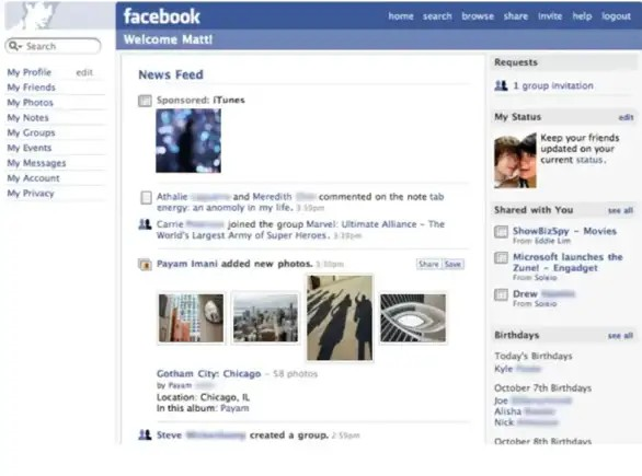 Facebook ra mắt bảng tin vào năm 2006