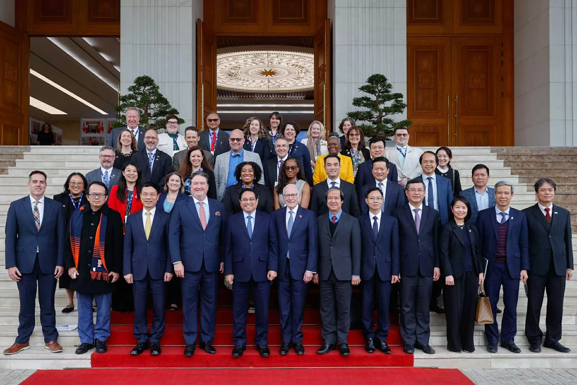 Thủ tướng Phạm Minh Chính tiếp đoàn lãnh đạo các trường đại học hàng đầu của Hoa Kỳ
