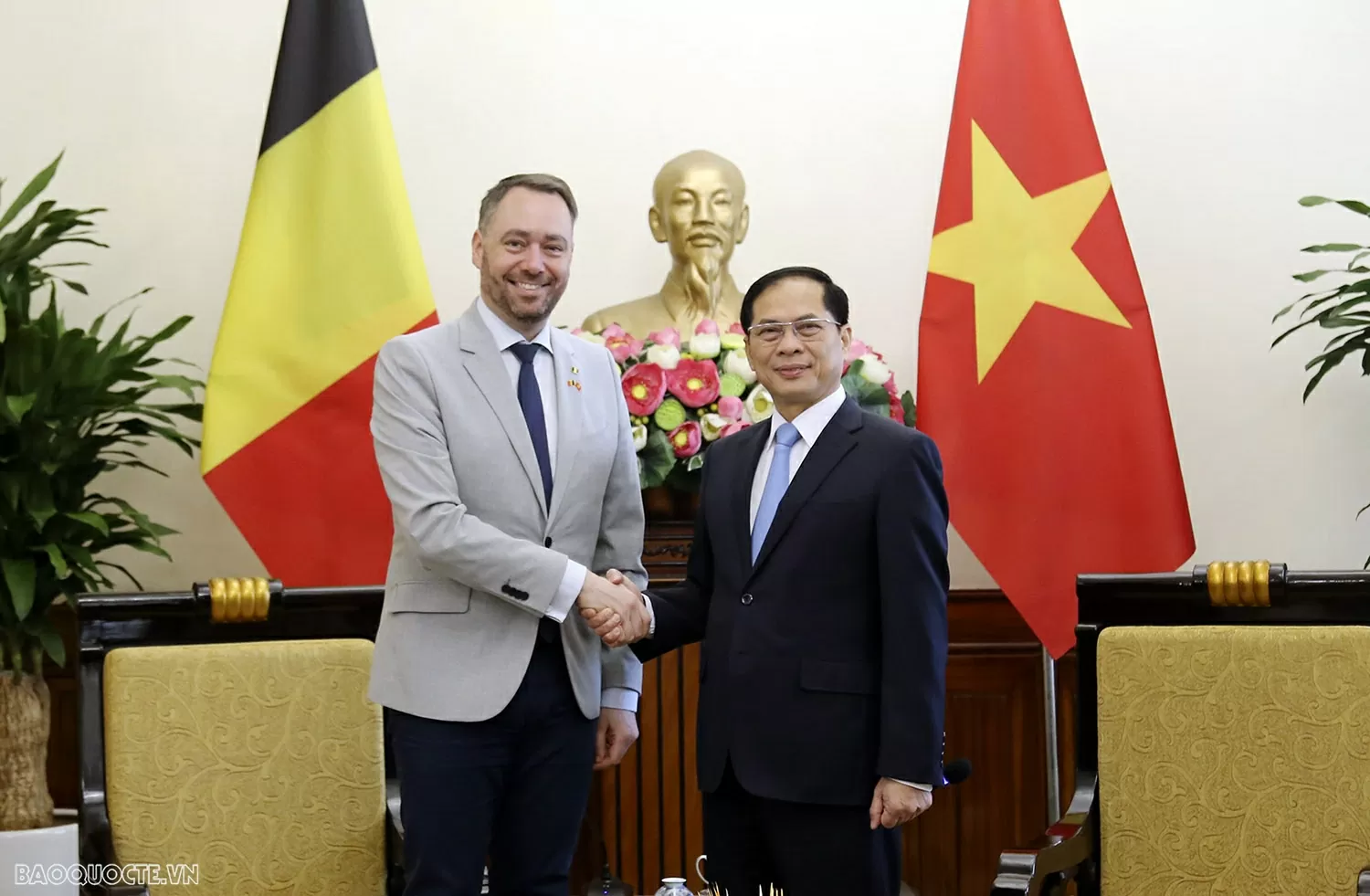 Phó Thủ tướng, Bộ trưởng Ngoại giao Bùi Thanh Sơn tiếp Phó Thủ tướng, Bộ trưởng Ngoại giao Bỉ