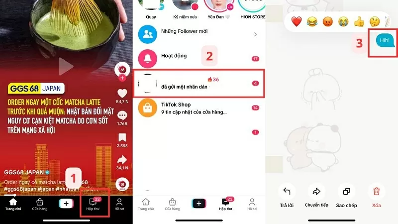 Cách xóa 1 mẫu tin nhắn trên TikTok Cách xóa 1 mẫu tin nhắn trên TikTok