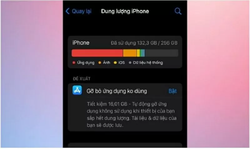 Giải phóng dung lượng lưu trữ