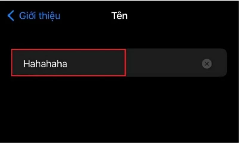 Nhập tên mới vào Nhập tên mới vào