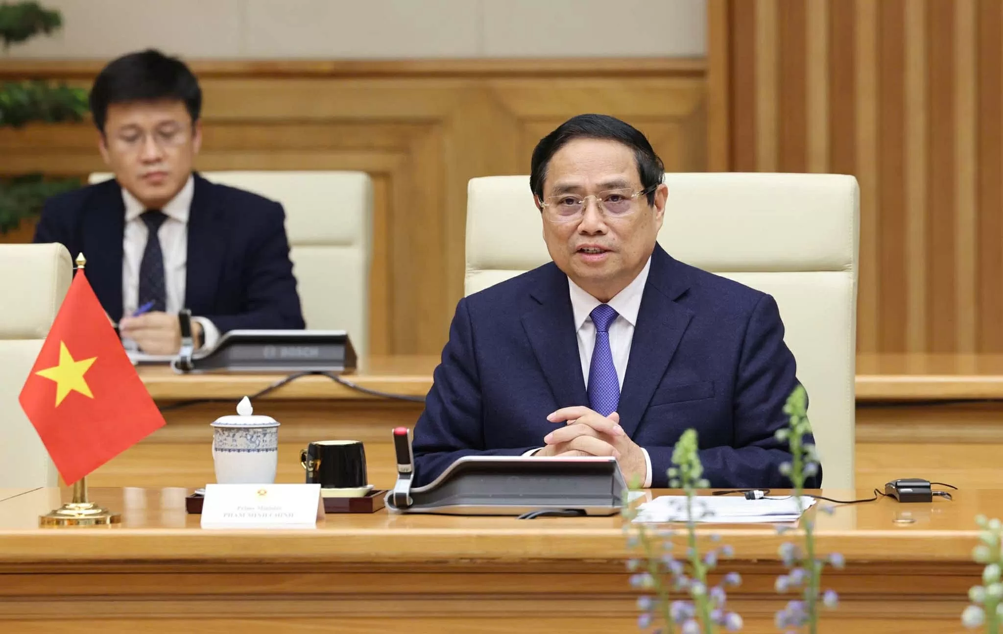 Thủ tướng Phạm Minh Chính hội kiến Nhà vua Bỉ