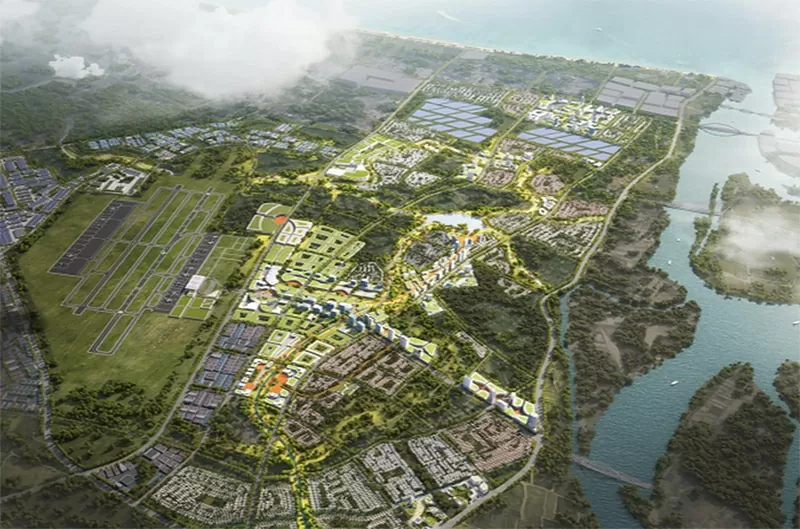 Phối cảnh tổ hợp đô thị sân bay Quảng Trị (Ảnh: CPG Corporation Singapore) Phối cảnh tổ hợp đô thị sân bay Quảng Trị (Ảnh: CPG Corporation Singapore)