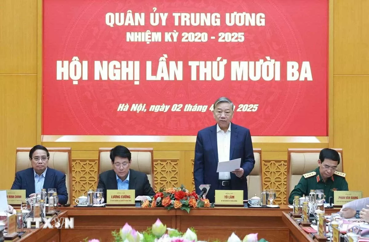 Tổng Bí thư Tô Lâm chủ trì Hội nghị Quân ủy Trung ương về tổ chức quân sự địa phương